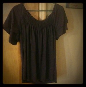 Casual brown loose fitting shirt